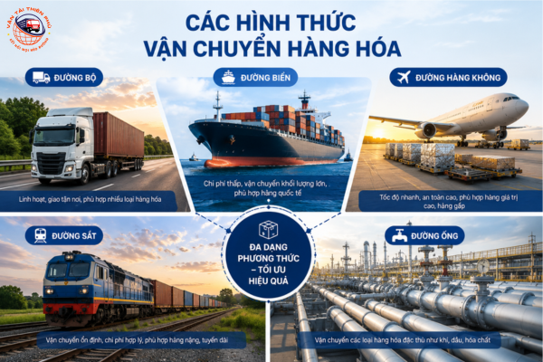 Các hình thức vận chuyển hàng hoá 2026
